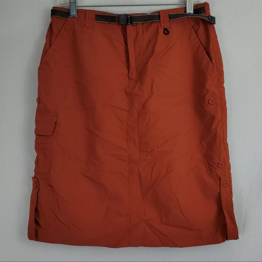 REI Quick Dry Belted Cargo Skirt (UPF 30) in Red Rust